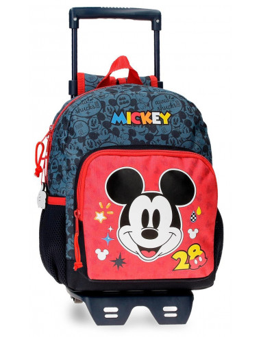 MOCHILA ADAP.28CM.C/CARRO MICKEY GET MOVING